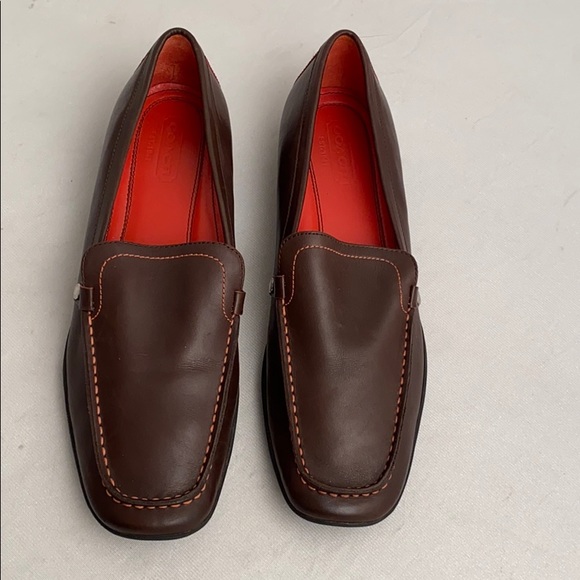 Coach chestnut brown leather Daisy A2407 driving loafers 11M - Picture 1 of 10